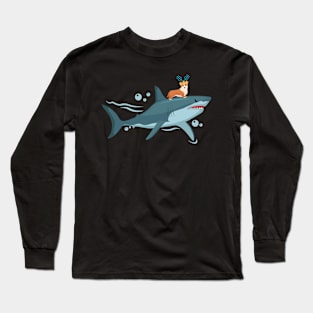 Aquadog Corgi - King of the Sea Long Sleeve T-Shirt